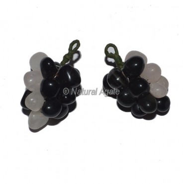 Black and Rose Tumbled Pendants