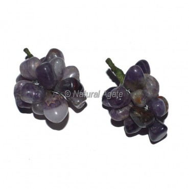 Amethyst Tumbled Grape Pendants