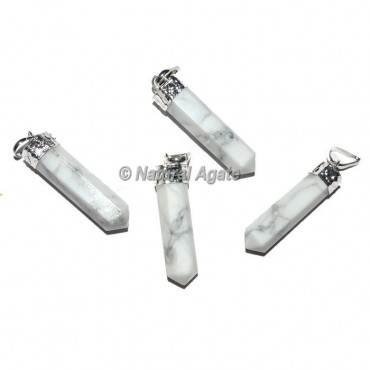 Howlite Pencil Pendants