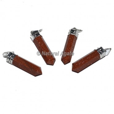 Gold Stone Pencil Pendants