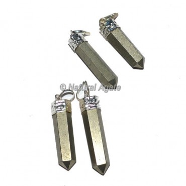 Pyrite Stone Pencil Pendants