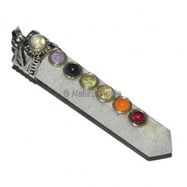 Scolosite Seven Chakra Pencil Pendants