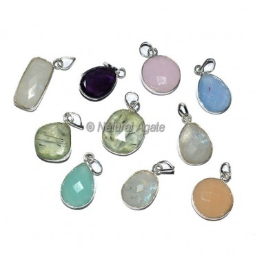 Semi Precious Stone Faceted Pendants