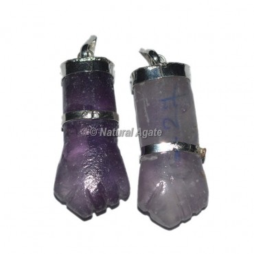 Amethsyt figa Charm Pendants