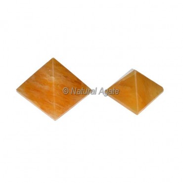 Golden Quartz Small Pyramids