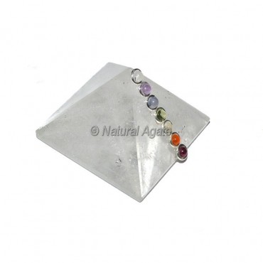 Crystal Quartz Seven Chakra Pyramids