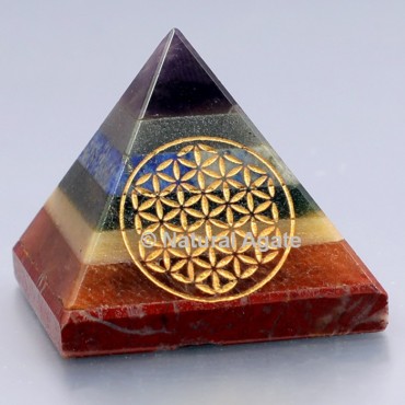 Seven Chakra Bonded With Flower Of Life