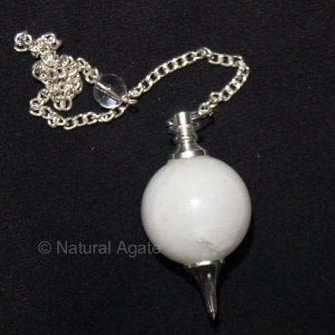 White Agate Ball Pendulums