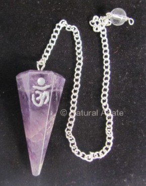 Amethyst Om Pendulums