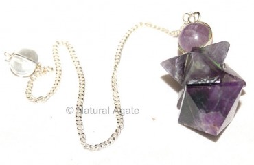 Amethyst Merkaba and Pyramid Pendulums