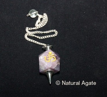 Amethyst Om Pendulums