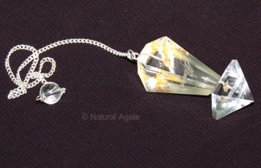 Crystal Quartz Pyramid Pendulums