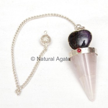 Rose Quartz Pendulums with heart