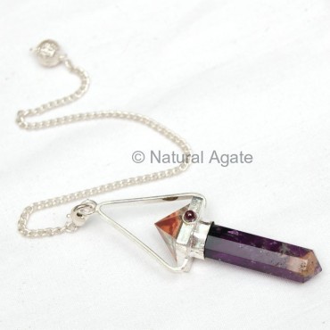 Amethyst Pendulums with Pyramids