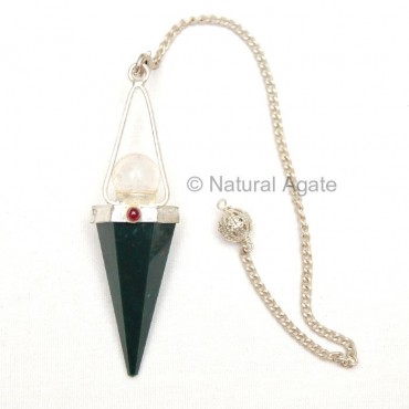 Green Jade faceted Pendulums