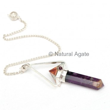 Amethyst Pendulums with Pyramids