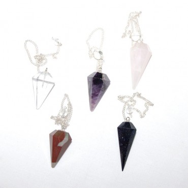 Mix Gemstone faeted Pendulums