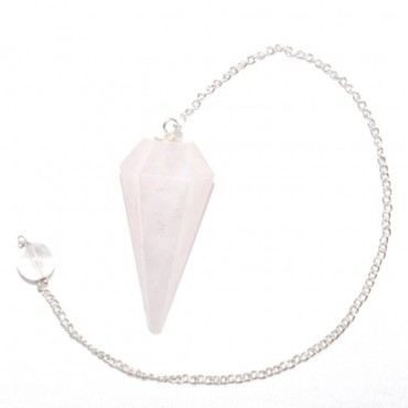 Rose Quartz faceted Pendulums