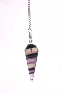 Multi Flourite 12 faceted Pendulums