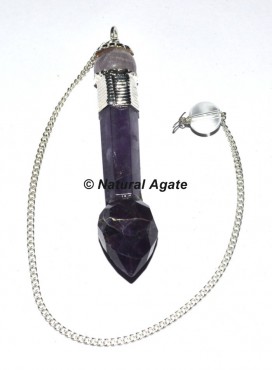Amethyst 3pcs Faceted Point Pendulums
