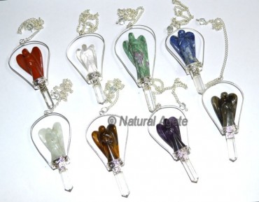 Mix Gemstone Angel Pendulums