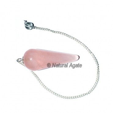 Rose Quartz Plane Smooth Pendulums