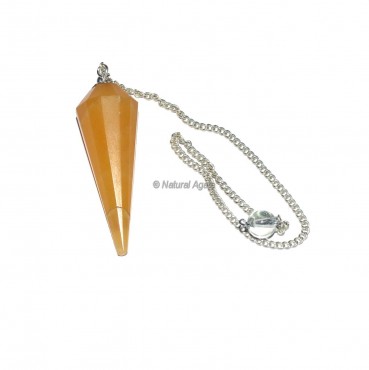 Golden Quartz 12 Faceted Pendulum