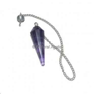 Amethyst 12 Faceted Pendulum