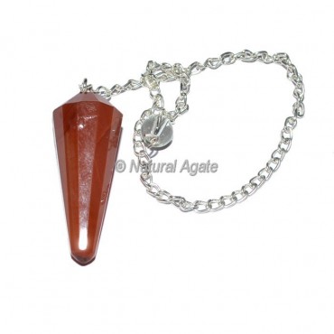 Carnelian 12 Faceted Pendulum