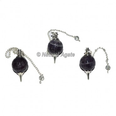 Amethyst Faceted Ball Pendulums