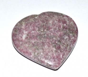 Lepidolite Puffy Heart