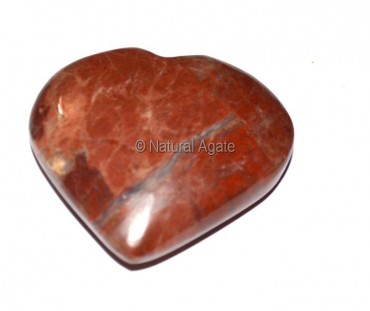 Red Jasper Puffy Heart