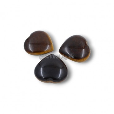 Tiger Eye Puffy Hearts Crystal Hearts Online