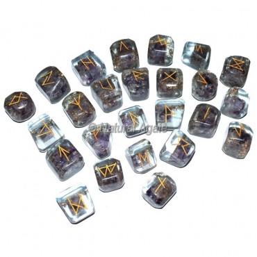 Amethyst Orgone Rune Set