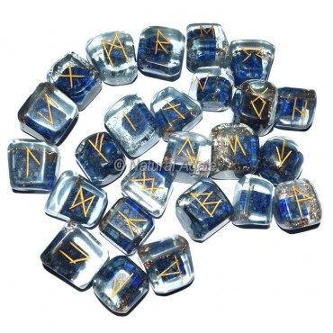 Lapis Lazuli Orgone Rune Set