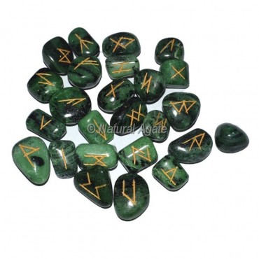 Kambaba Agate Rune Set