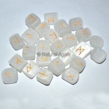 Selenite Rune Set