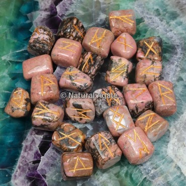 Rhodonite Rune Sets