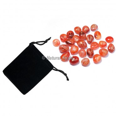 Carnelian Rune Set with Pocket