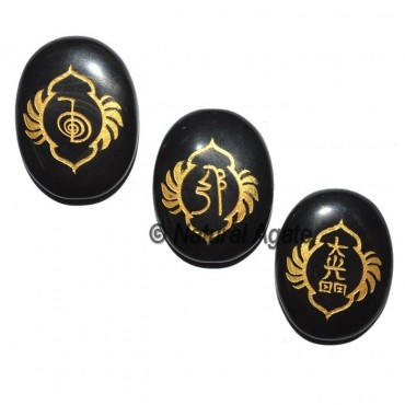 Fancy Design Reiki Black Oval set