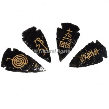 Black Oxygen Arrowheads Usui Reiki Set