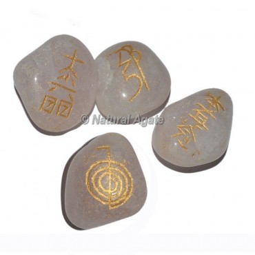 Rose Quartz Tumble stone Usui Reiki set
