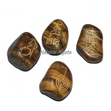 Tiger Eye Tumbled Usai Reiki Set