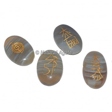 Banded Agate Oval Usui Reiki Set