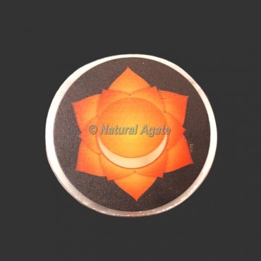 Sacral Chakra Printed Selenite Charging Plate/Coaster