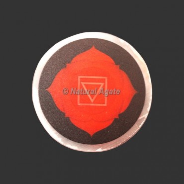 Root Chakra Printed Selenite Charging Plate/Coaster