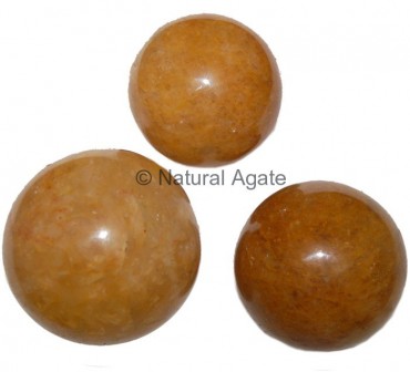 Golden Quartz Spheres