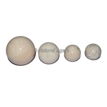 Cream Moonstone Spheres