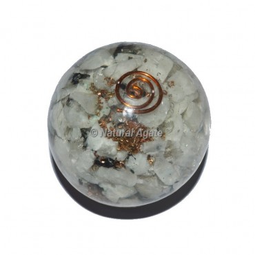 Orgone Rainbow Moonstone Sphere