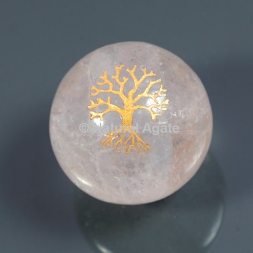 Crystal Quartz With Tree Of Life Ball